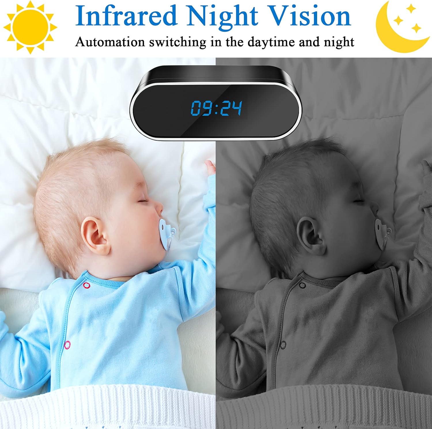 WiFi Camera, Home Security Camera Wireless Indoor Phone App, 1080P Nanny Cam with Motion Detection,Night Vision