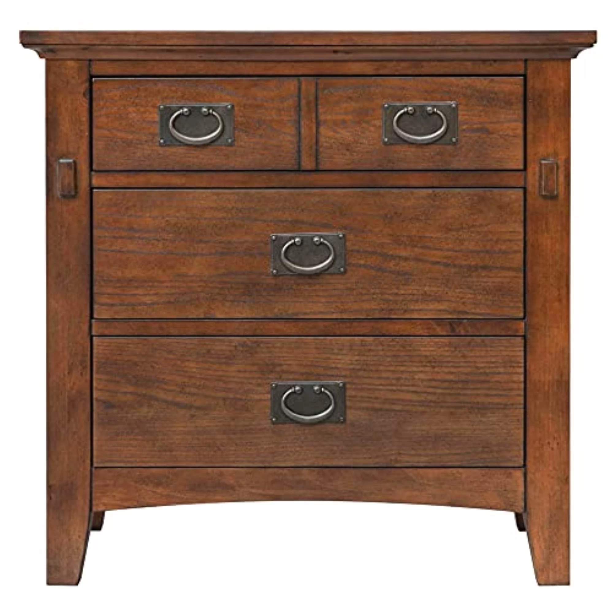 Sunset Trading Mission Bay 3-Drawer Solid Wood Nightstand in Amish Brown