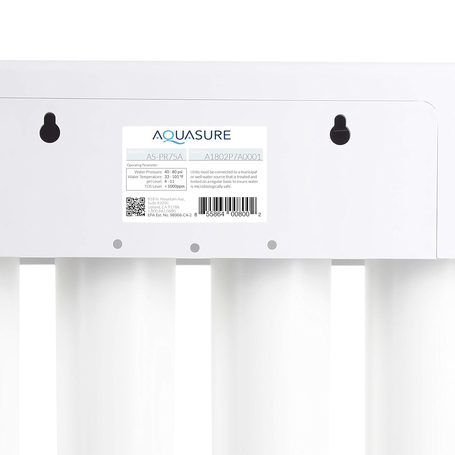 Aquasure 32,000 Grains Whole House Water Softener Bundle with 75 GPD Reverse Osmosis RO Filtration System, Triple Purpose Pre-Filter