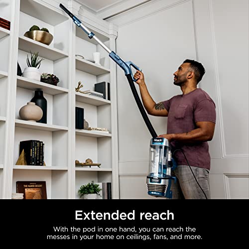 Shark Upright Vacuum, Stratos with DuoClean PowerFins, HairPro, Powered Lift-Away, Self-Cleaning Brushroll, & Odor Neutralizer Technology, Navy