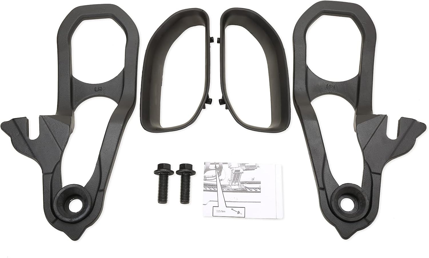 MITZONE Front Tow Hooks Right & Left with Bushing Compatible with 2019 2020 2021 2022 RAM 1500 Replace 68272944AB 68272945AB