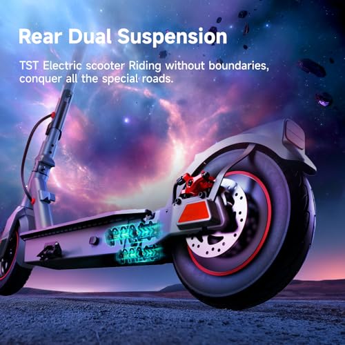 TST Electric Scooter for Adults, 19/20 Mph Top Speed, 20/30 Miles Range, Off Road Electric Scooter with Dual Suspension