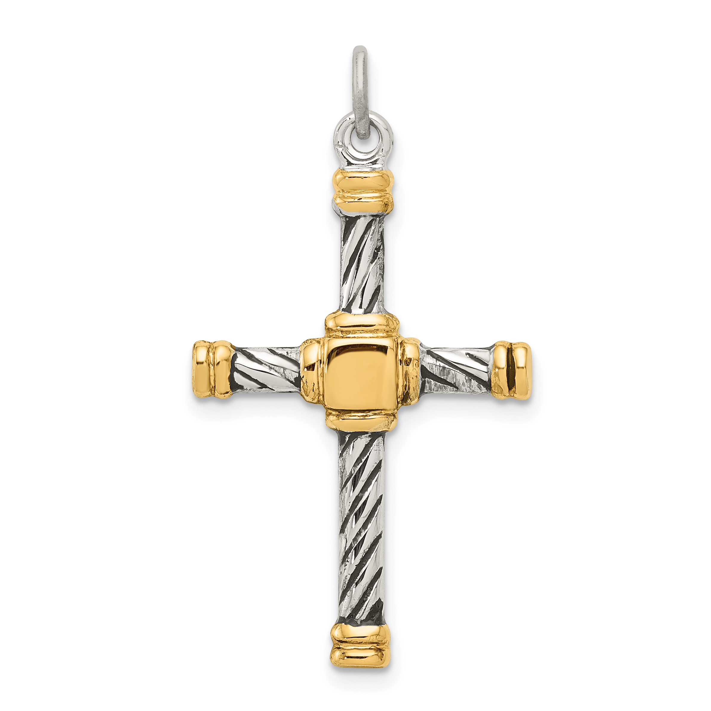 Carat in Karats Sterling Silver Polished Finish Gold Plated Antiqued 18K