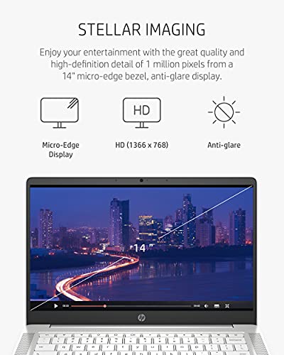 HP 15.6 HD Premium Chromebook, Intel Celeron N Processor 3.7GHz Turbo Speed, 8GB Ram, 64GB SSD, Ultra-Fast WiFi Up to 1700 Mbps, Chrome OS
