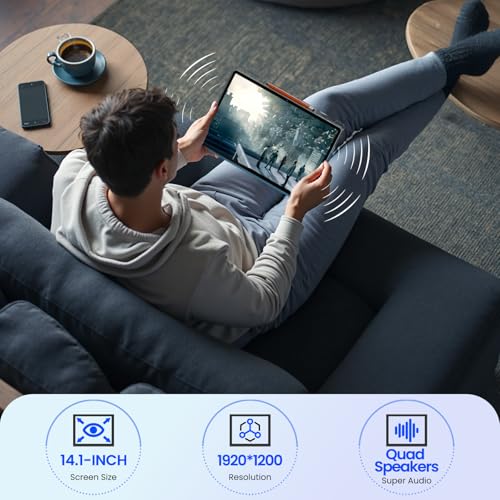 14 inch Large Screen Tablet, Android Tablet 16GB RAM 256GB ROM, 1920 * 1200 IPS FHD Display, Widevine L1, 10000mAh 18W Charging, Wi-Fi & Bluetooth