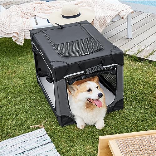 Lesure Soft Collapsible Dog Crate - 42 Inch Portable Travel Crate for Extra Large Dogs Indoor & Outdoor