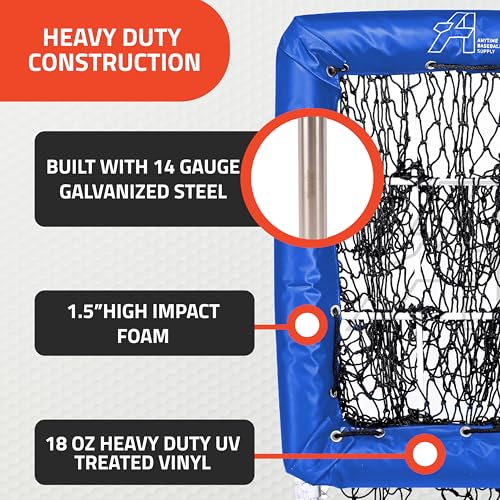 Anytime Baseball Pitching Net with Strike Zone | The No Hitter Net 9 Hole Net | Strike Zone Target for Baseball & Softball Training