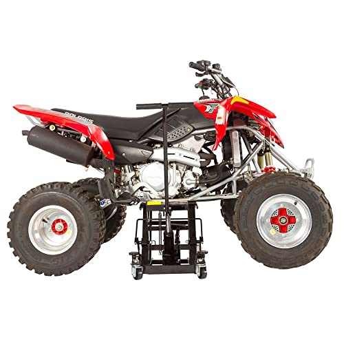 Black Widow Motorcycle or ATV Lift Jack Stand Hydraulic Operation Steel, 1,500 lb. Capacity