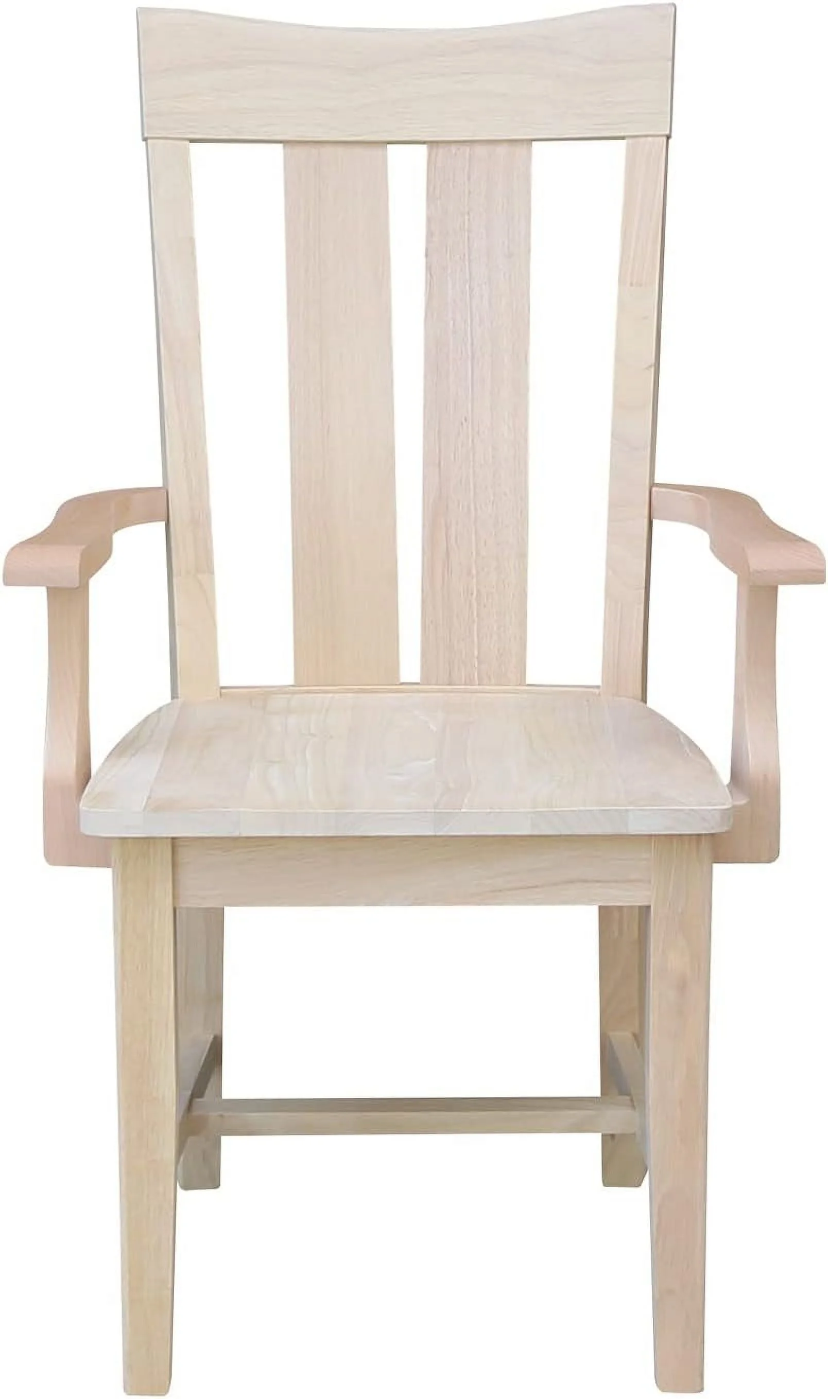 Ava Unfinished Wood Arm Chair