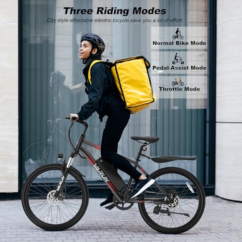 VARUN Electric Bike - Ebikes for Adults Peak 500W /750W 20MPH Commuter Ebike with 36V/48V 7.8AH Removable Battery, 24''