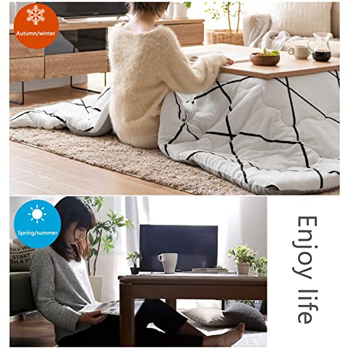 Kotatsu Heater Table Set,Foot Warmer Coffee Tables,Multifunction Bed Laptop Desk,Home Office Writing Modern Wooden Desk