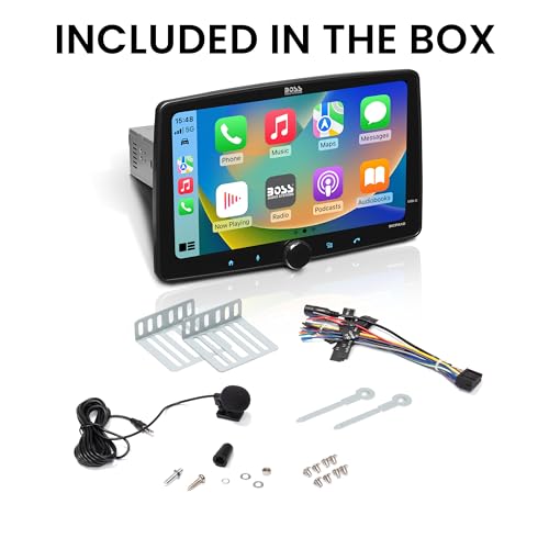 BOSS Audio Systems BVCP9700A-FL Single DIN Car Stereo Wireless Apple CarPlay, Android Auto, 7 Inch Touchscreen, Bluetooth, AM/FM Radio Receiver