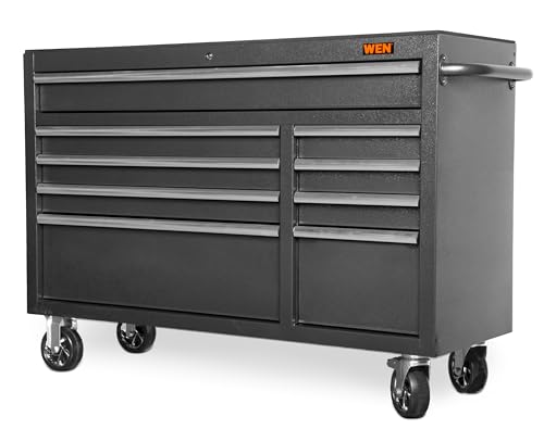 WEN 52-Inch Premium Rolling Tool Cabinet with Heavy Duty 21-Gauge Powder-Coated Steel Construction (GG532B)