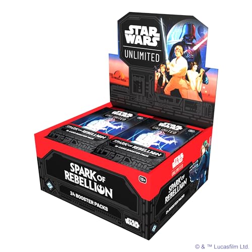Star Wars: Unlimited TCG Spark of Rebellion Booster Display (Set of 24 Booster Packs) - Trading Card Game for Kids & Adults, Ages 12+, 2+ Players