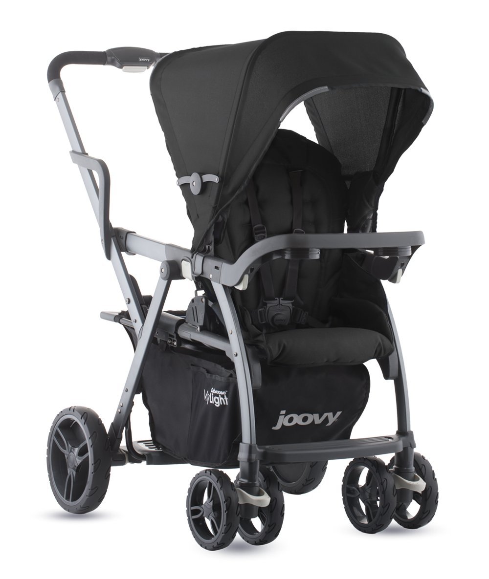 Joovy Caboose Too Ultralight Graphite Stroller, Stand on Tandem, Double Stroller, Black , 38x21.25x42 Inch (Pack of 1)