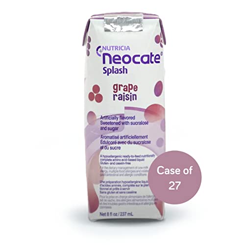 Nutricia Neocate Splash - Ready-to-Feed Hypoallergenic, Amino Acid-Based Toddler and Junior Formula - Vanilla - 8 fl oz (Case of 27)