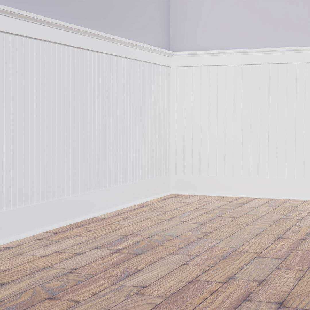 Ekena Millwork Height Deluxe Beadboard 8′ PVC Wainscoting Kit
