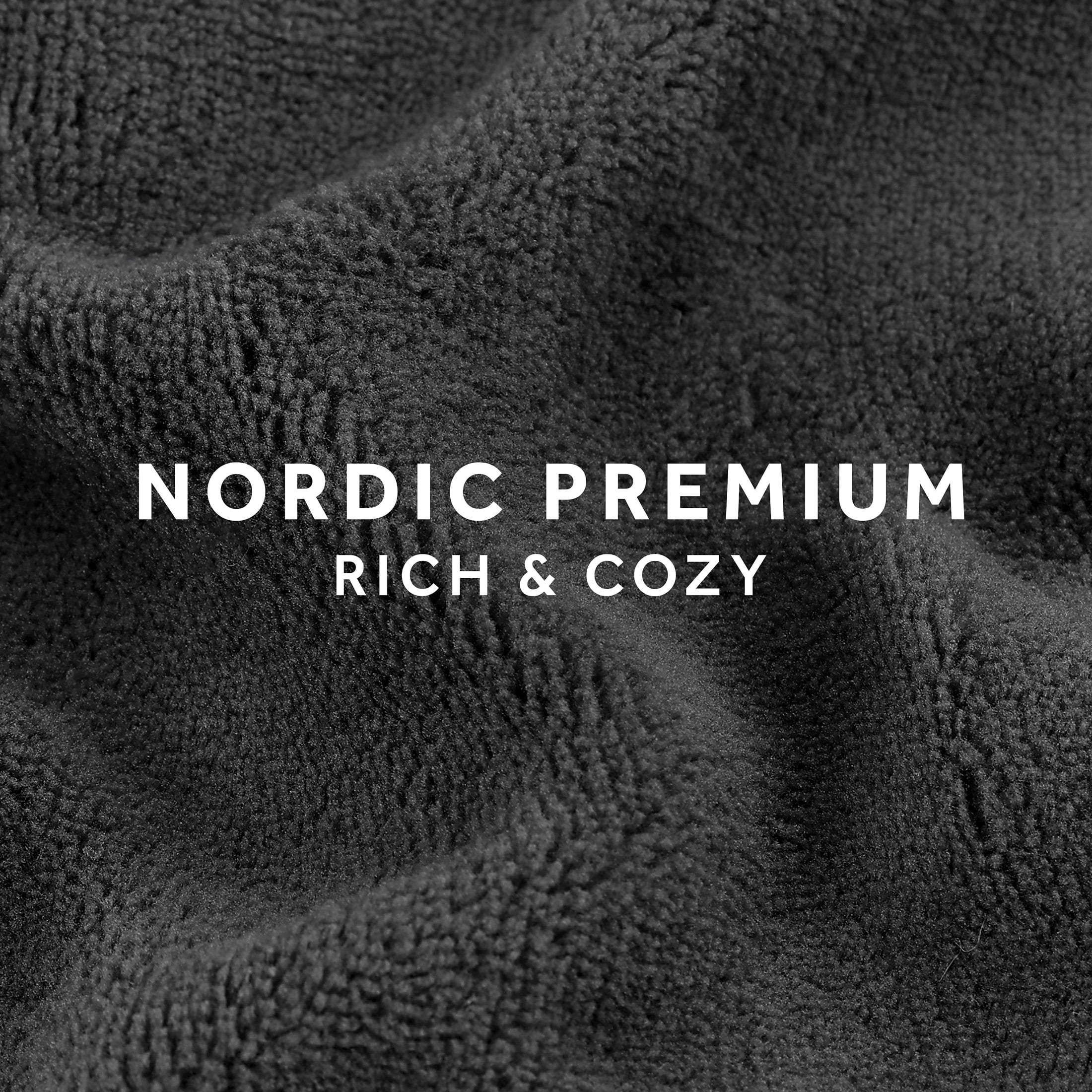 Sunbeam Dark Shadow Nordic Premium Electric Heated King Size Blanket, 100" x 90", 12 Heat Settings, 12-Hour Selectable Auto-Off, Machine Washable
