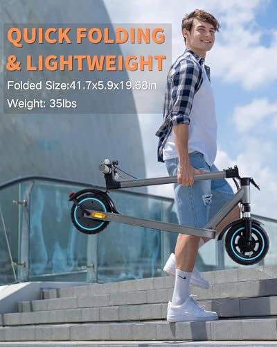 Electric Scooter for Adults, Powerful 500W/1500W Peak Motor, 8.5"/10" Tires, Max 21/28/35 Miles Long Range, Top Speed 19/21/25 MPH, APP