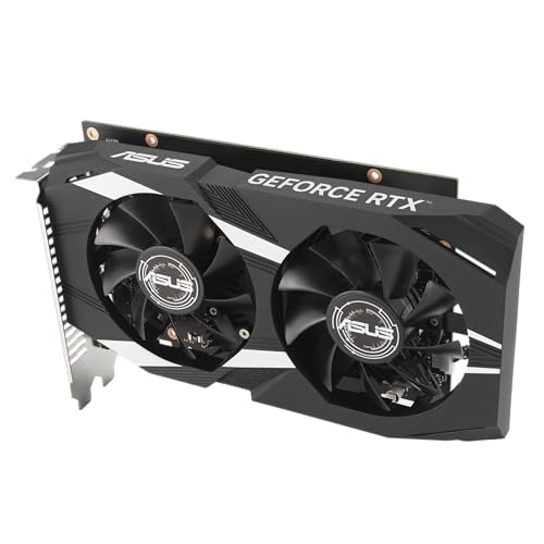 ASUS Dual NVIDIA GeForce RTX 3050 6GB OC Edition Gaming Graphics Card - PCIe 4.0, 6GB GDDR6 Memory, HDMI 2.1, DisplayPort 1.4a, 2-Slot Design