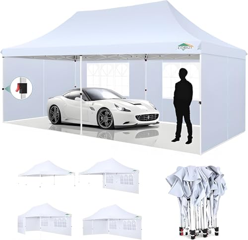 10x10 Pop Up Canopy Tent with 4 Sidewalls and Mesh Windows 2.0