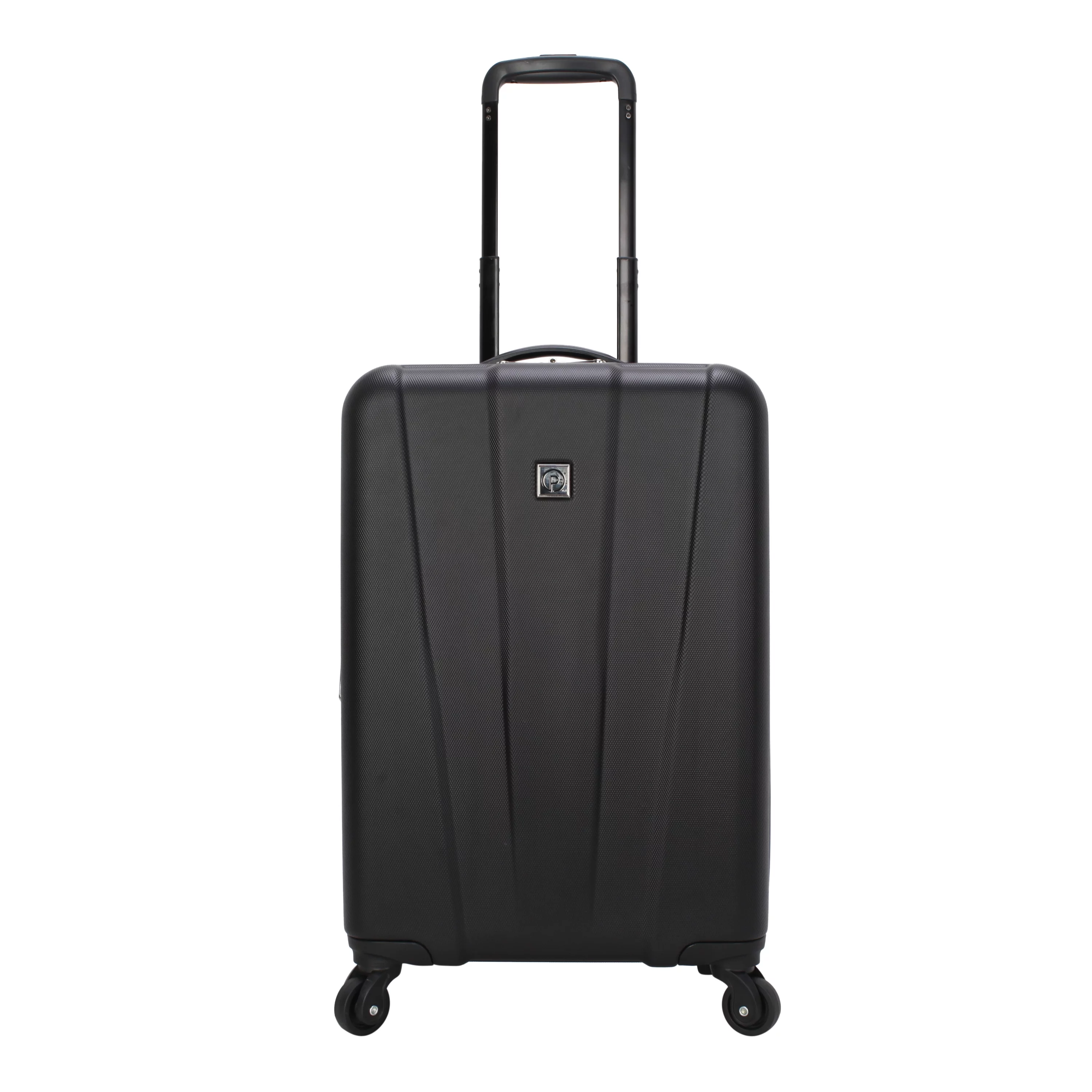 Protege 3 Piece Traveling Hardside Value Luggage Set, Black, 28" checked luggage, 20" carry-on luggage and 18" duffel
