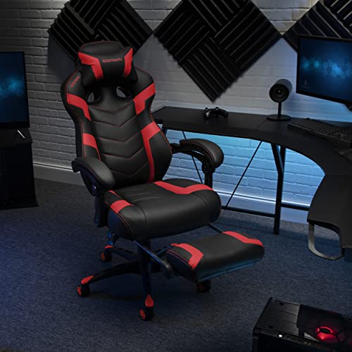 RESPAWN 110 Pro Gaming Chair - Gaming Chair with Footrest, Reclining Gaming Chair, Video Gaming Computer Desk Chair, Adjustable Desk Chair