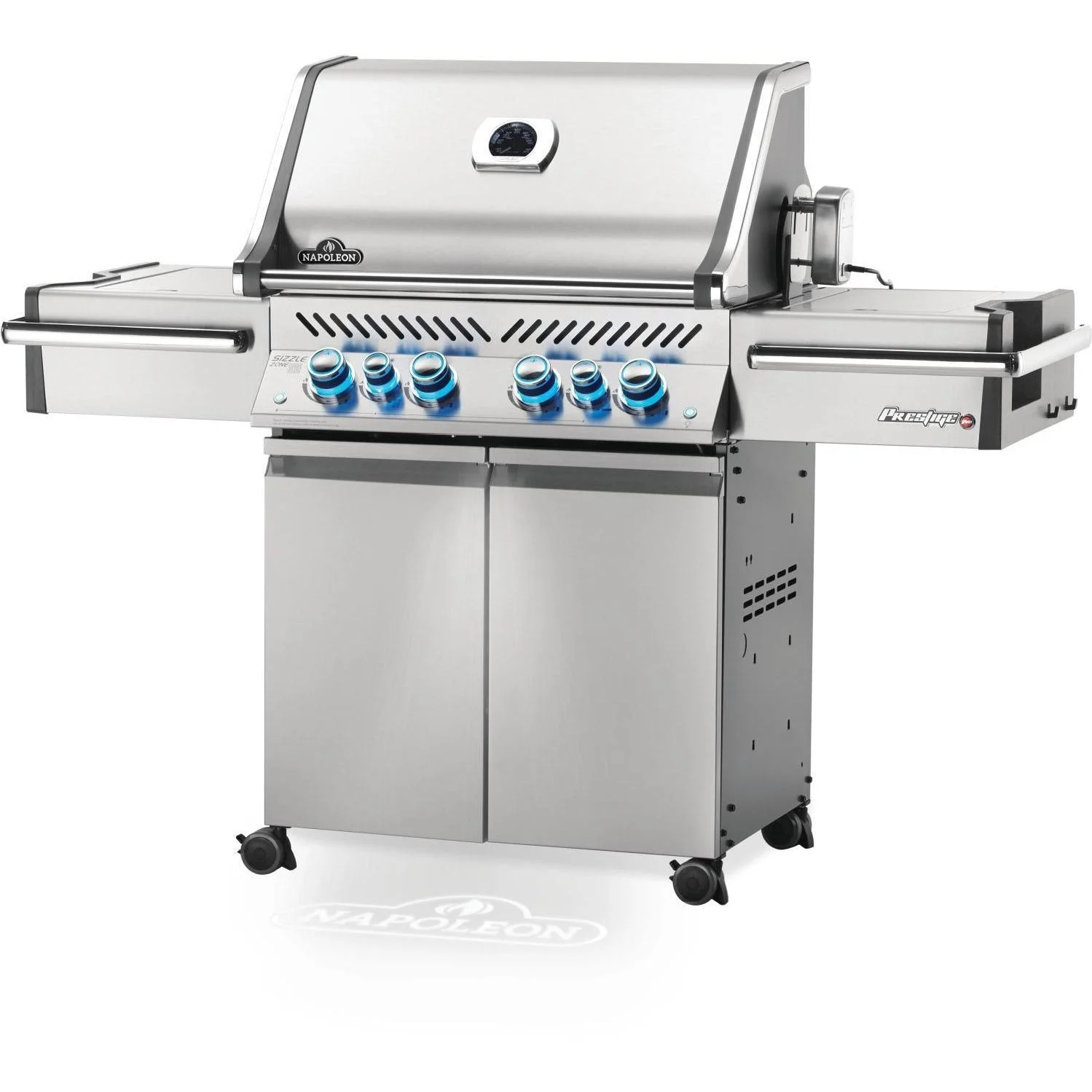 Napoleon Prestige Pro 500 Propane Gas Grill With Infrared Rear Burner And Infrared Side Burners