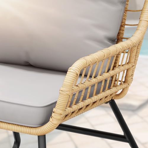 YITAHOME 4 Piece Patio Furniture Set, Wicker Outdoor Bistro Set