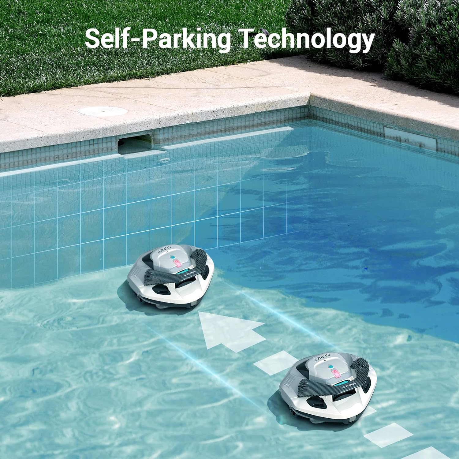 (2023 New) AIPER Seagull SE Cordless Robotic Pool Cleaner, Pool Vacuum Lasts 90 Mins, LED Indicator, Self-Parking