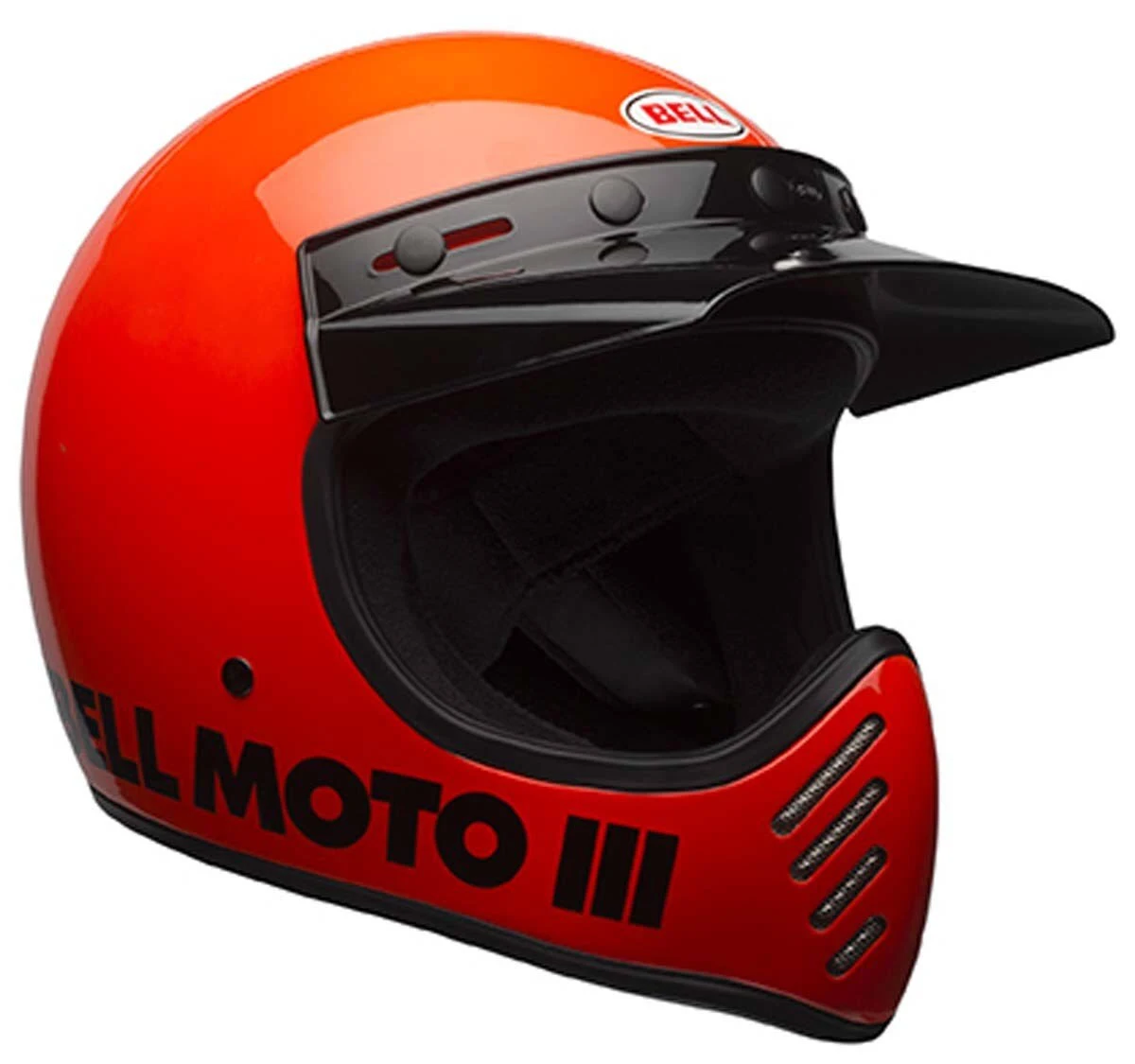Bell Moto-3 Helmet (Matte/Gloss Blackout - Large)