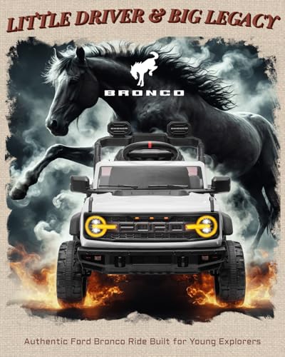 24V Ride on Toys for Big Kids, Licensed Ford Bronco Raptor 2 Seater Ride on Cars with Remote Control, Ride on Truck w/ 4-Wheeler Suspension, 3 Speeds