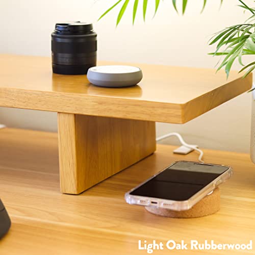 Monitor Stand for Desk - Dark Bamboo Wood Monitor Stand Riser - Computer Monitor Stand for Desk - Desk Monitor Stand - Desktop Monitor Stand
