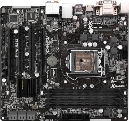 ASRock Z87M Pro4 Motherboard Core i7/i5/i3/Xeon/Pentium/Celeron LGA1150 Z87 Micro ATX Raid Gigabit LAN (Intel HD Graphics)