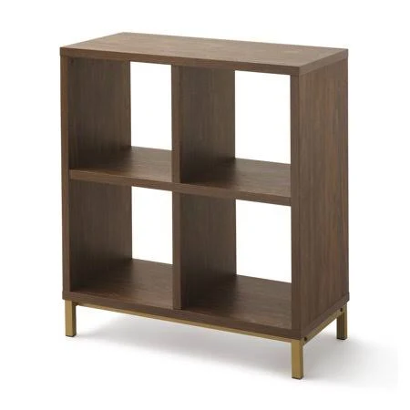Better Homes u0026 Gardens Square 4-Cube Storage Organizer with Metal Base, Multiple Finishes