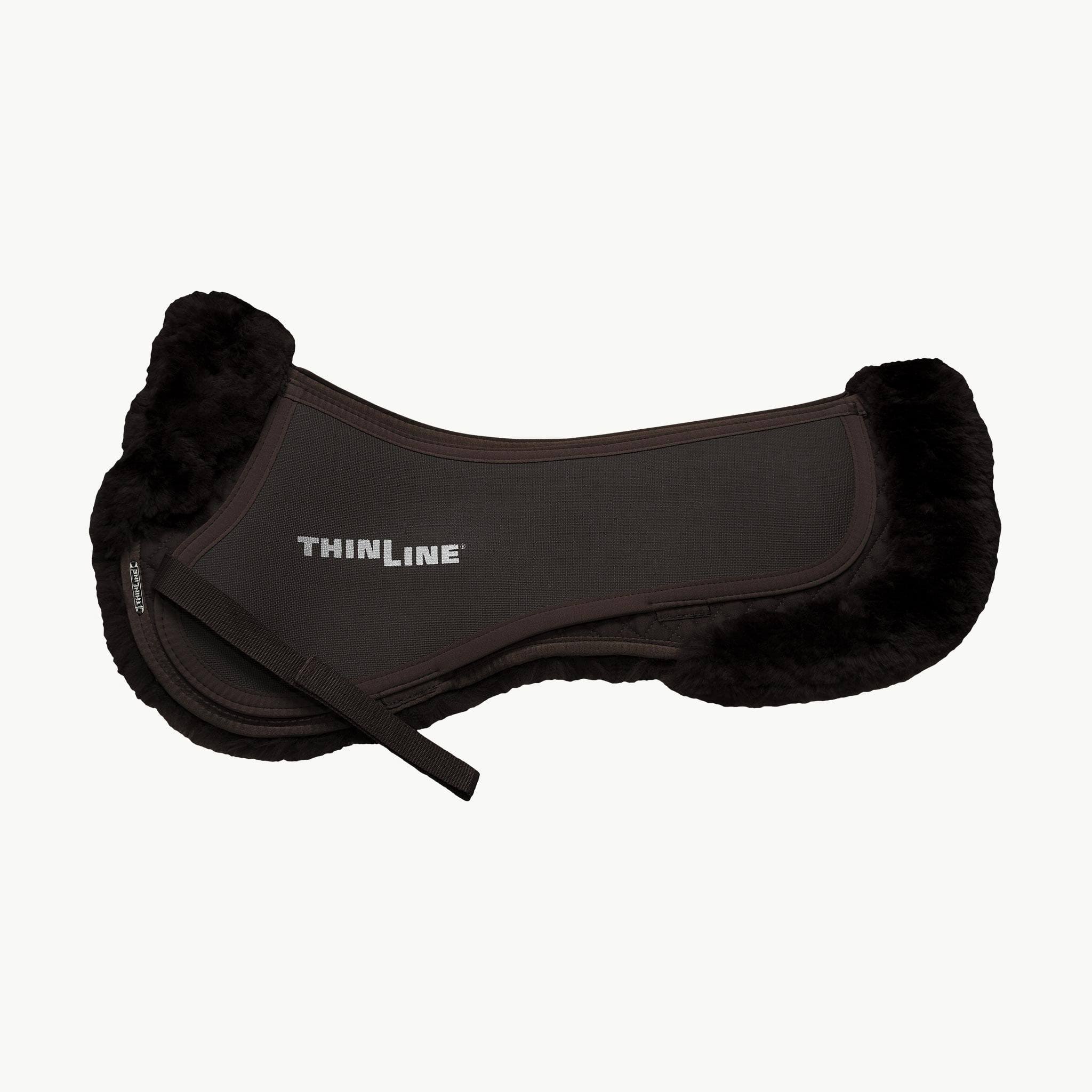 Thinline Full Sheepskin Trifecta Correction Half Saddle Pad in Black, Large