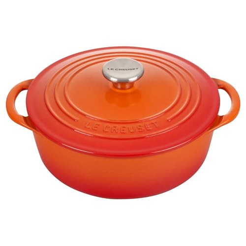 Le Creuset Enameled Cast Iron Shallow Round Oven, 2.75 Qt., Cerise