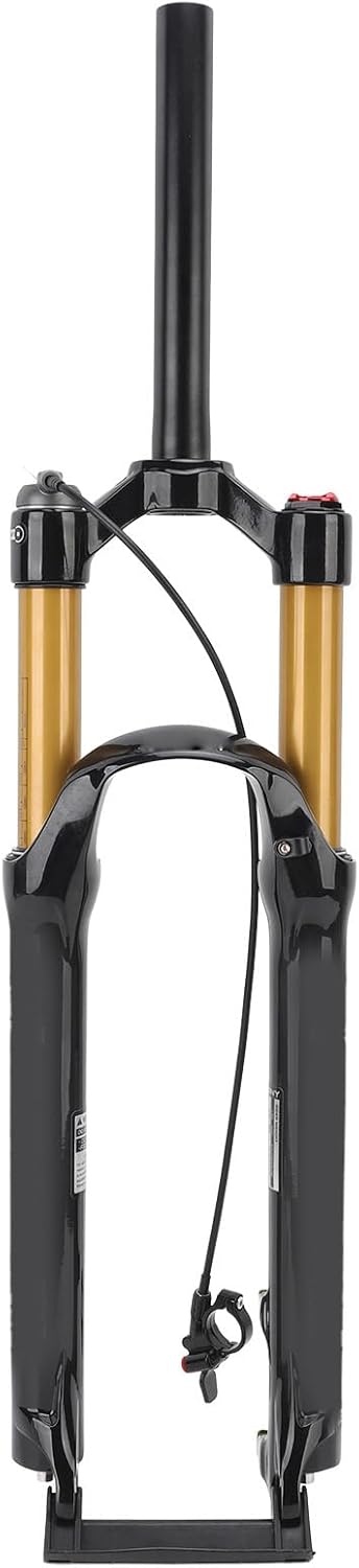 Bike Fork 27.5 Inch Mountain Bike Front Fork Suspension Fork High Strength Remote Lockout Straight Steerer Silent Bike Suspension Front Fork for