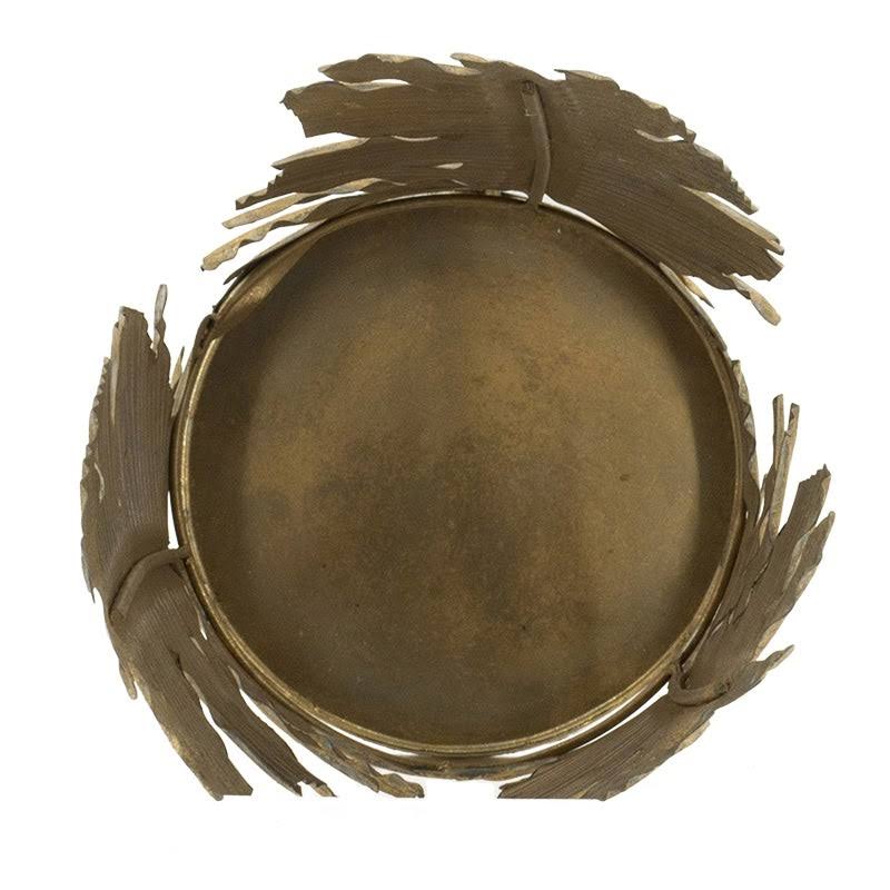 A u0026 B Home Antique Gold Metal Candle Holder