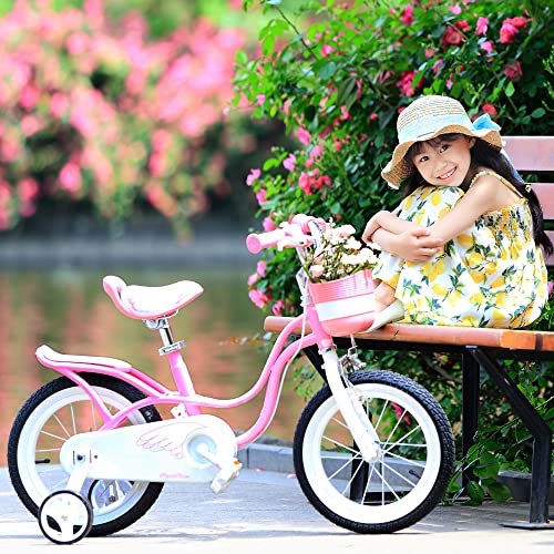 Royalbaby Princess Girls Kids Bike 12 14 16 18 20 Inch Children Bicycle with Basket for Age 3-12 Years