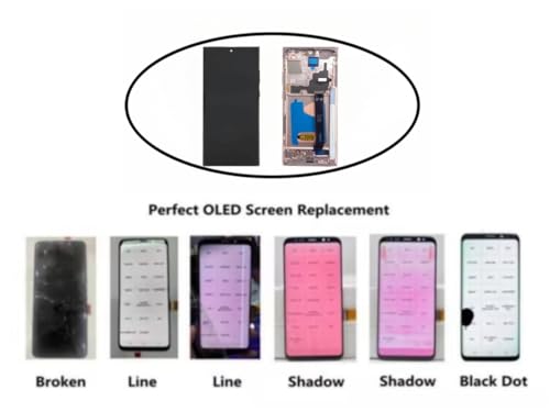 LNONLS OLED for Samsung Galaxy Note20 Ultra 5G LCD Display Screen Assembly Replacement for Samsung Note 20 Ultra Touch Digitizer Screen with Frame
