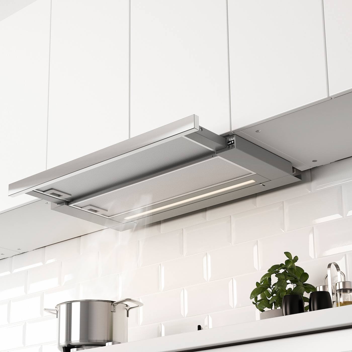 IKEA - UTDRAGBAR Under Cabinet Range Hood, Stainless Steel, Width: 29 7/8