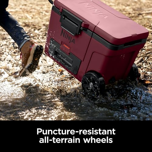 Ninja FrostVault 45qt Wheeled Cooler with Dry Zone, Integrated Fridge-Temp Dry Storage Drawer, Premium Heavy-Duty Insulated Cooler