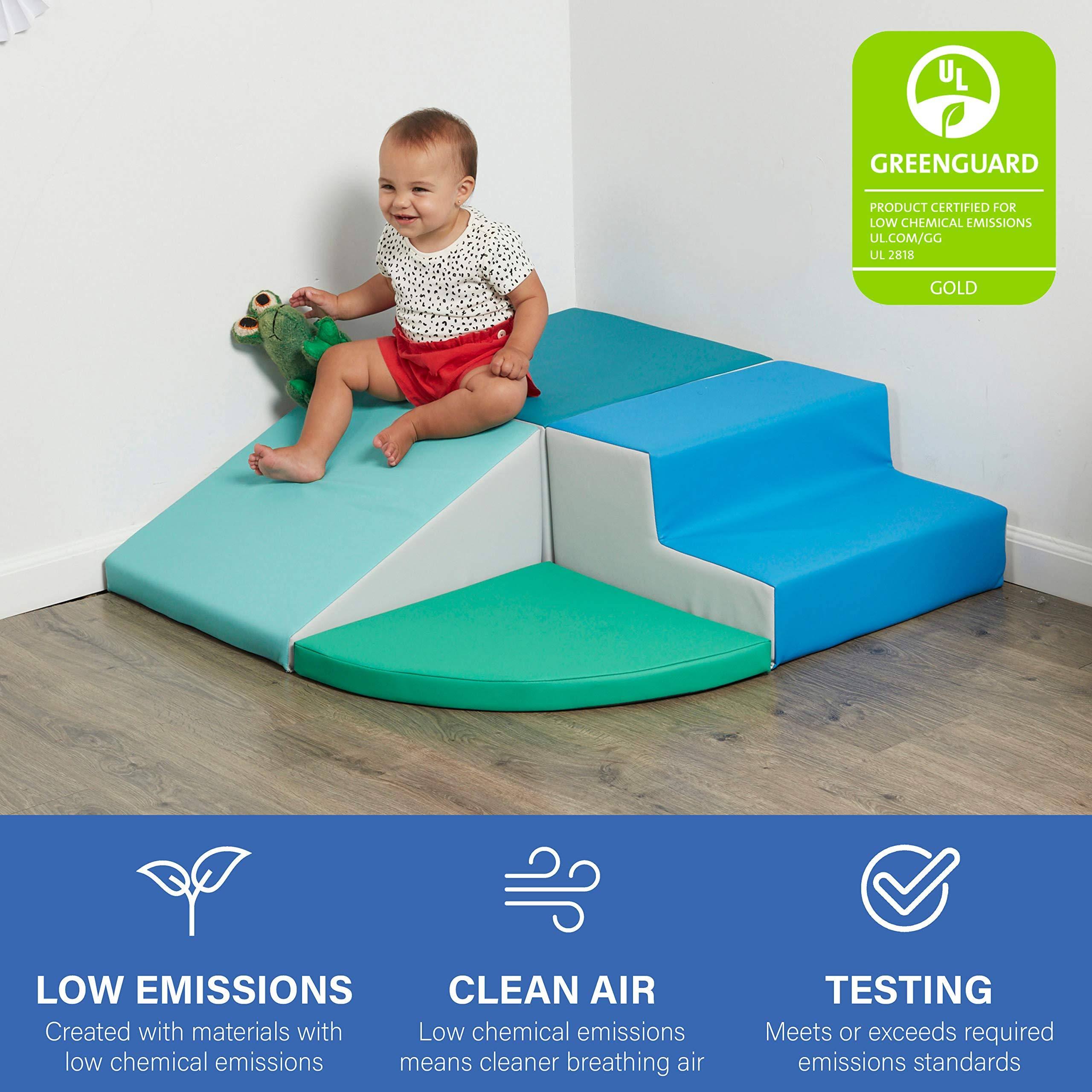 SoftScape Toddler Playtime Corner Climber, Indoor Active Play Structure for Toddlers and Kids, Safe Soft Foam for Crawling and S