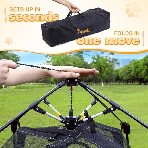 Extra Large Catio Outdoor Cat Enclosure, Rywell 3-Tier Spacious Outdoor Cat Tent, Weatherproof&Sunproof with 5 Windows