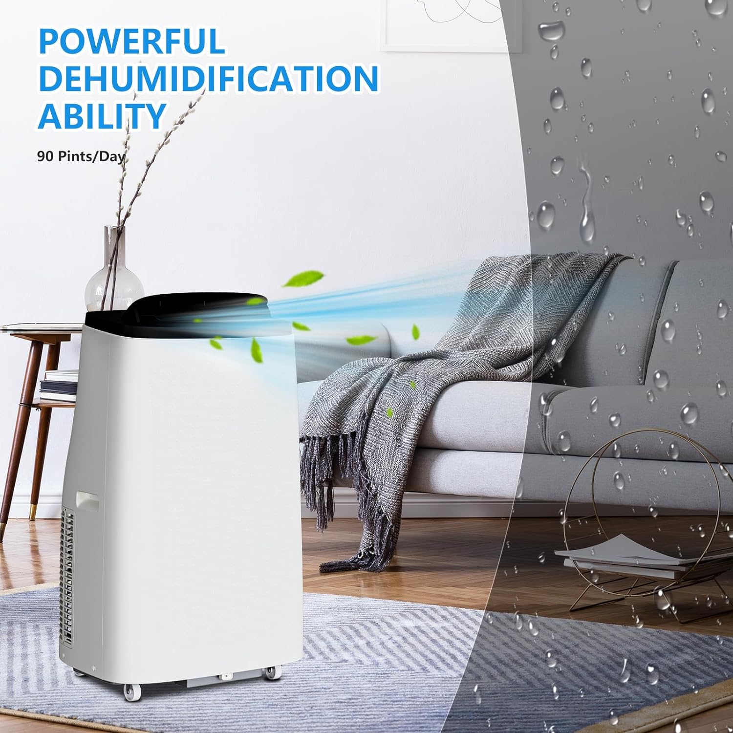 GAOMON Portable Air Conditioners, 14,000btus Portable AC for Room up to 700 Sq. Ft. with Remote Control, 24H Timer, 4-in-1 Air Conditioner with Cool