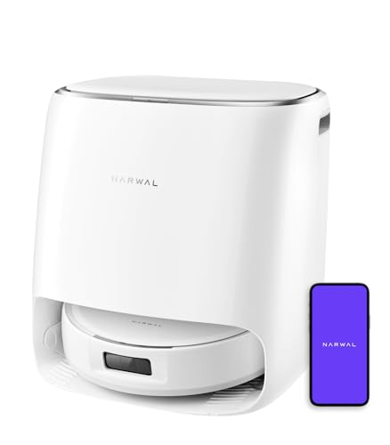 NARWAL Freo Pro Robot Vacuum and Mop Combo, Tangle Free Robot Mop, 8500Pa Powerful Suction, Self-Emptying, Auto Mop Washing, Auto Drying