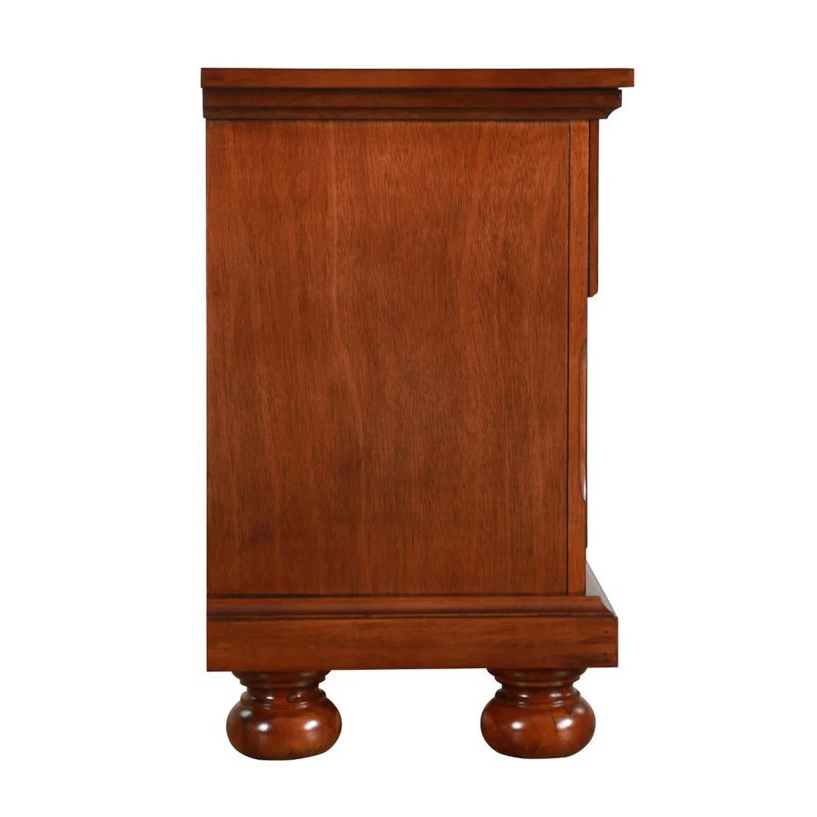 Maklaine Contemporary Engineered Wood 2 Drawer Nightstand in Cherry