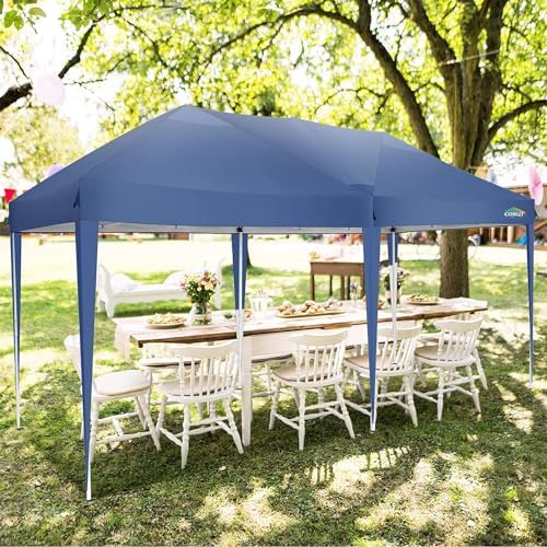 COBIZI 10x10 Pop up Canopy Tent Protable Canopy Tent with 4 Sidewalls Waterproof Commercial Instant Shelter for Parties, Wedding