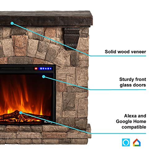 e-Flame Fireplace Mantel and Electric LED Fireplace (EF-TMR)